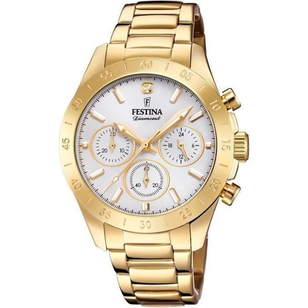 Chronographur - Festina - F20400-1 - Kvarts - Guld - 10 ATM