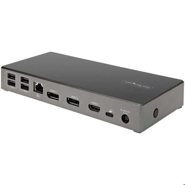 USB Hub - Startech - DK31C2DHSPDUE - 3 Porte - 4K Ultra HD - Sort