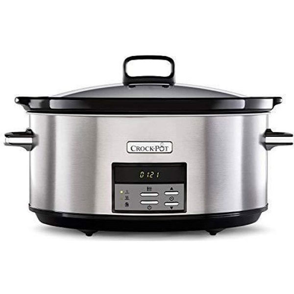 Digital slow cooker - CROCK-POT - 7,5 l - Bagoven-kompatibel - Rustfrit stål - Opvaskemaskine-sikker Rostfritt stål