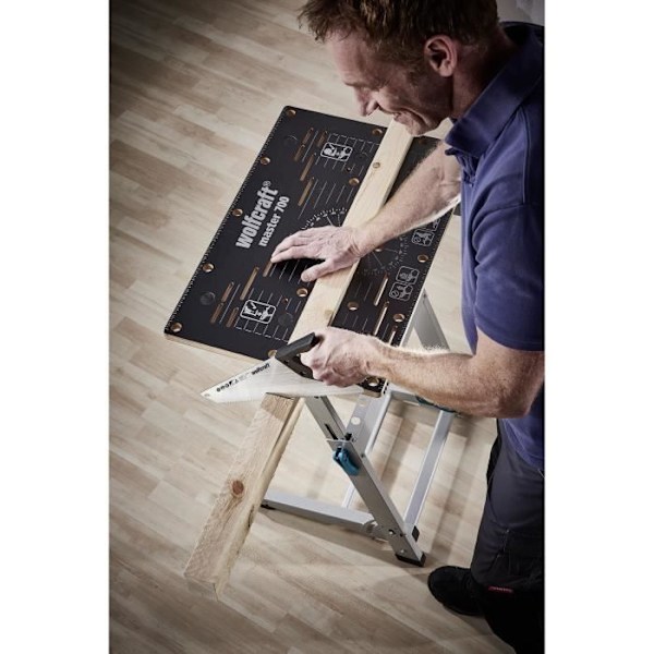 Håndsav - WOLFCRAFT - Bladlængde 350 mm - Til gipsplader, plastik og træ Grå