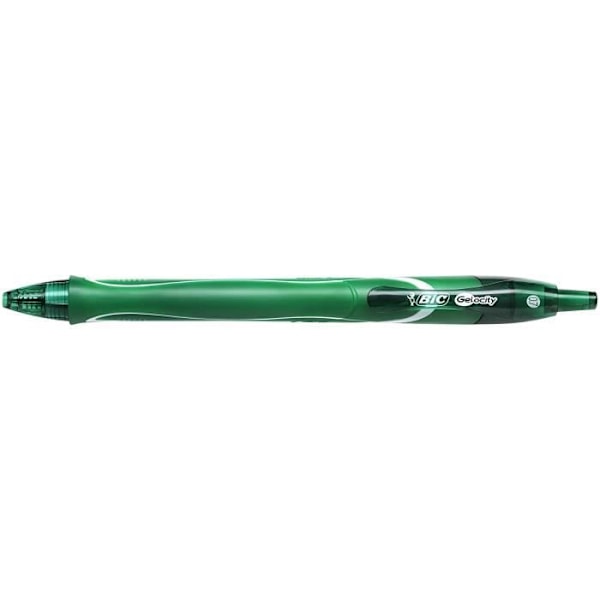 BIC Gel-ocity Quick Dry Retractable Gel Penne Medium Tip (0,7 mm) - Grøn, æske med 12 - 964771