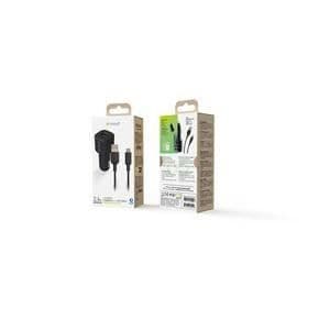 MUVIT FOR CHANGE 12W Bilopladerpakke + Micro USB-kabel - 1,2 m - Sort Sort