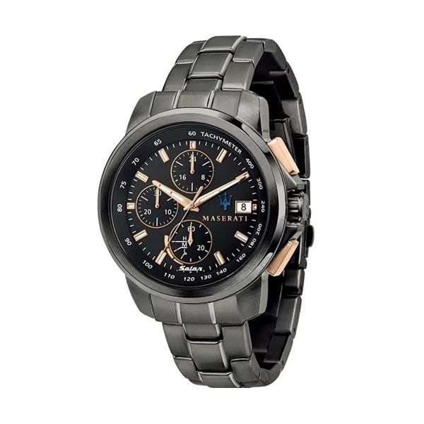 Ur - Maserati - R8873645001 - Vandtæt 3 ATM - Quartz bevægelse - Læderrem Guld och svart
