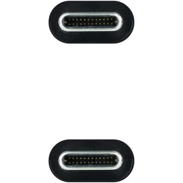 USB-kaapeli - NANOCABLE - 1,5 m - 10Gbps 5A - 4K-60Hz - USB-C Sort