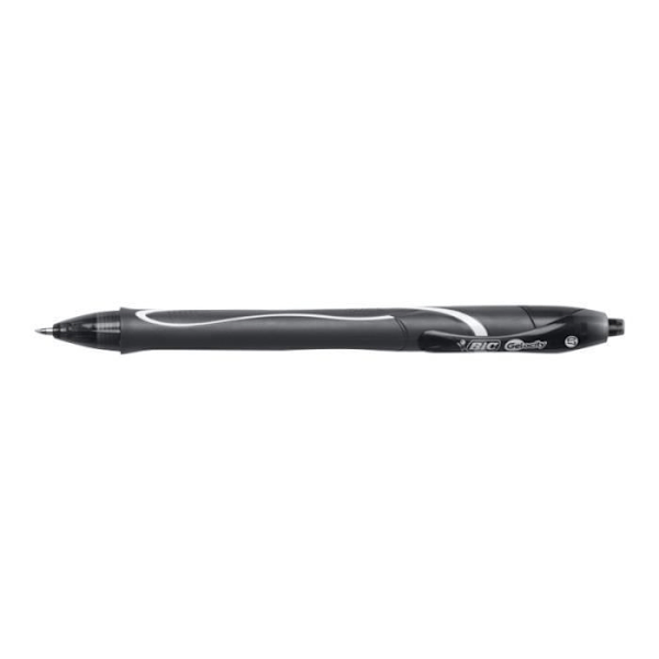 Rollerball - BIC - GELOCITY QuickDry - Geelimuste - 0,7 mm - Musta - 12 kpl pakkaus sort