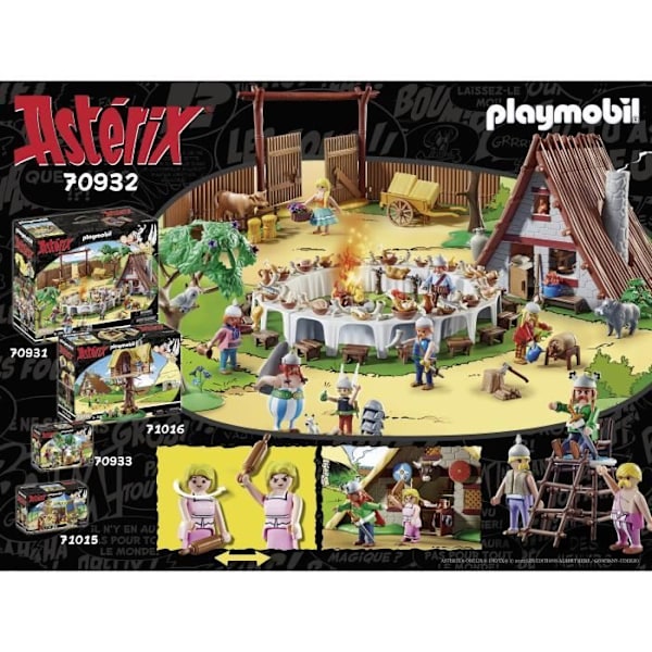 PLAYMOBIL 70932 Asterix, Abraracourcix' hytte, Karakterer, 110 stk., Fra 5 år Flerfärgad