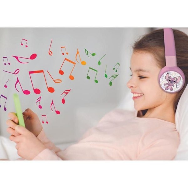 2-in-1 Bluetooth® ja langallinen mukava ja taitettava kuulokkeita lapsille äänirajoituksella – Angel Flerfärgad