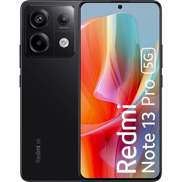 Smartphone Xiaomi Redmi Note 13 Pro 5G 8GB 256 GB sort batteri 5100 mAh NFC 6,67" AMOLED-skærm Sort