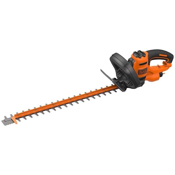 BLACK + DECKER BEHTS401-QS 500W 55cm sähköpensasleikkuri kahdella kahvalla ja suojalla, epäsymmetrinen terä Orange, sort
