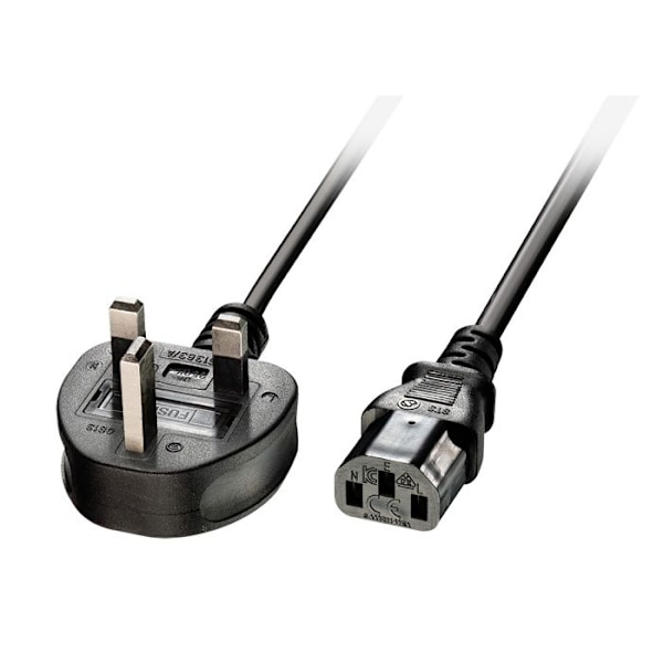 Lindy BS 1363 (P) virtajohto IEC 60320 C13 5A 2m
