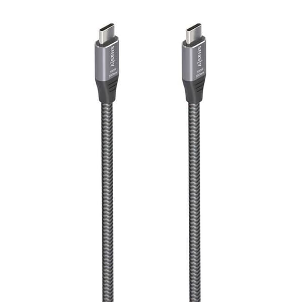 USB Type C kabel - AISENS - USB 3.2 Gen2X2 - 20 Gbps - 8K@30Hz - 5A 100W - E-Mark - Han til han - 3.0 m