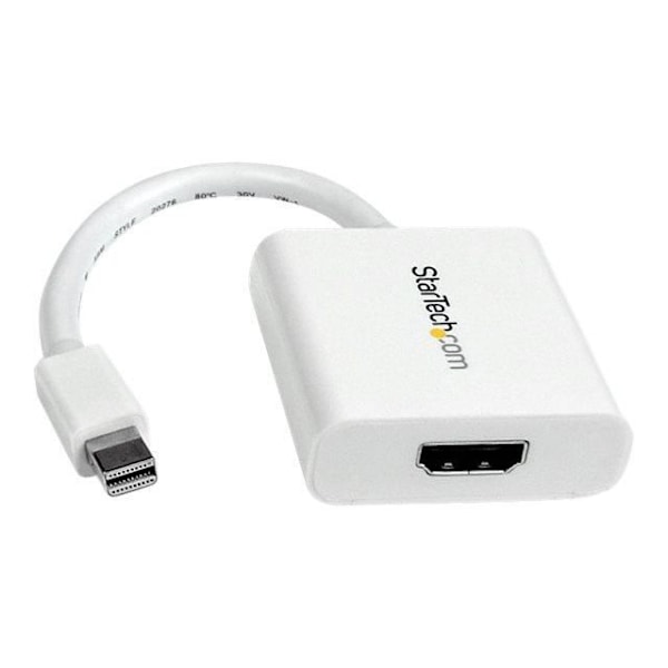 Mini DisplayPort till HDMI Video Adapter - STARTECH - Mini DP till HDMI Converter - Vit - 17 cm