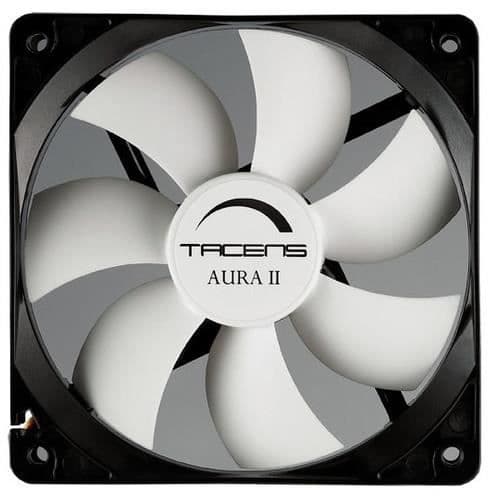 Ventilator - TACENS - Aura II 12cm - Sort - 50 cfm - 12 dB