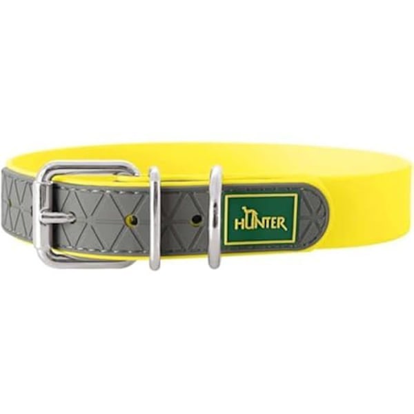 Collier - HUNTER - Komfort - Neon gul - 38-46 cm - Vandtæt og robust