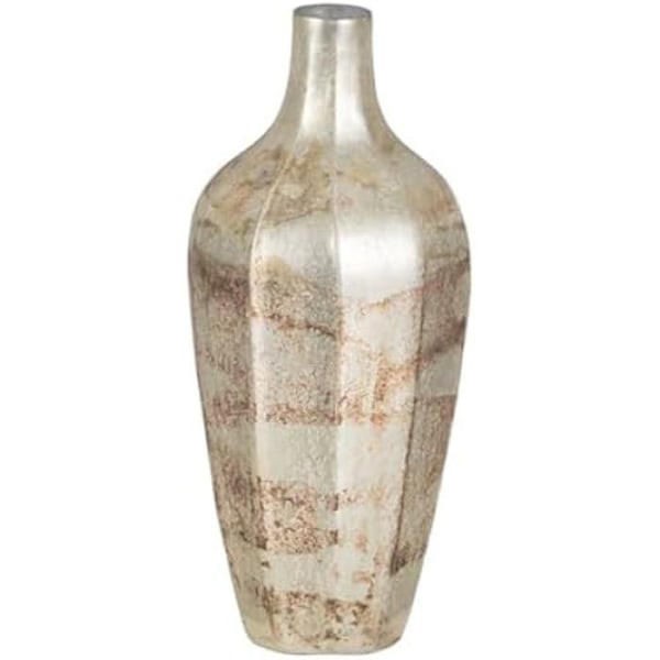Koristemaljakko - BIGBUY HOME - Valkoinen malli - Lasi - 11 x 11 x 25 cm - Monivärinen Flerfärgad