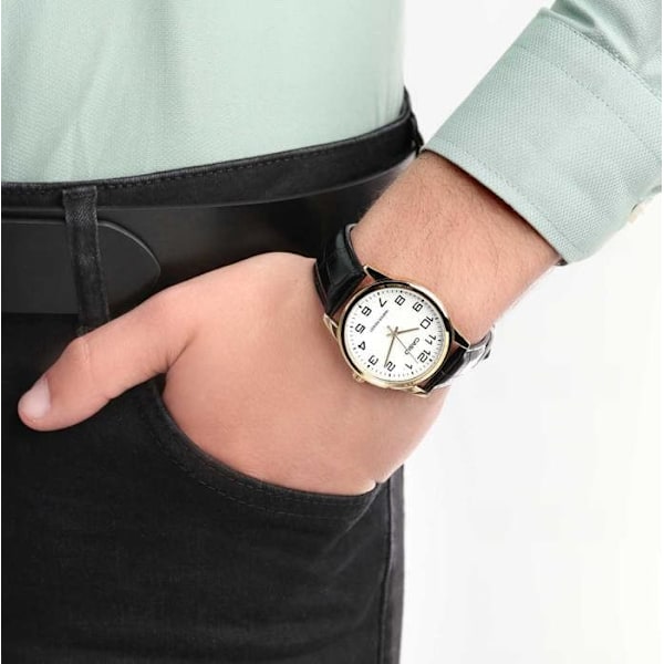 Ur - Casio - MTP-V001GL-7B - Læder - 42 mm - Analogisk Läder