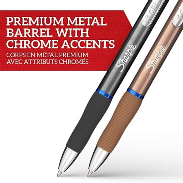Gelbläckpenna - Sharpie - S-GEL METAL - 0,7 mm - Assorterad - Mixad Blandad