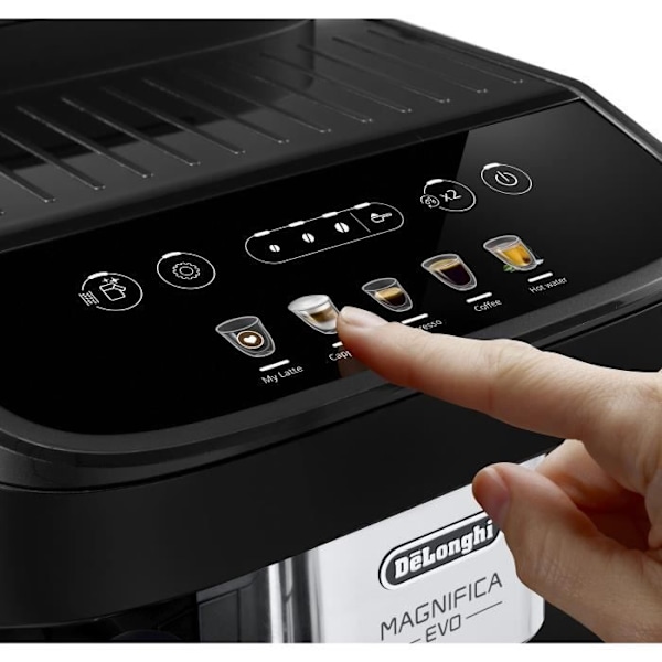 Automatisk espressomaskine med De'Longhi Magnifica Evo-kværn - ECAM290.61.B - mælkedrikketeknologi, Sort Svart