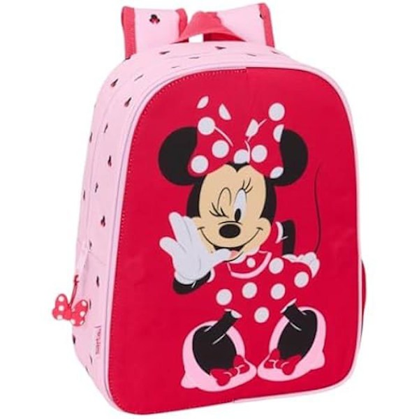 Reppu - SAFTA - Minnie Mouse - Sovitettavissa vaunuun - Helppo puhdistaa - Vaaleanpunainen