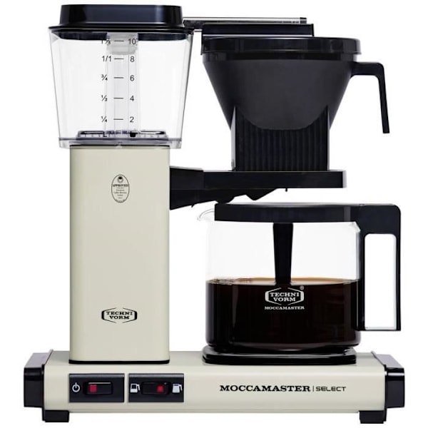 Kaffebryggare - Moccamaster - KBG Select - Vit - 10 koppar - Glasbryggare