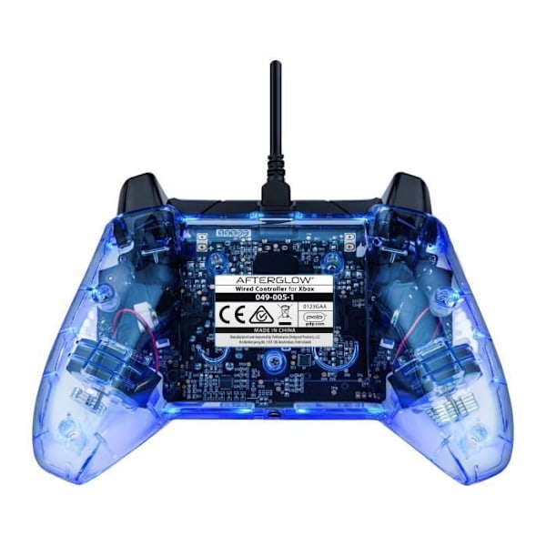 Peliohjain - Xbox Series X|S, Xbox One ja PC - LED Afterglow - Langallinen - PDP - Läpinäkyvä Transparent