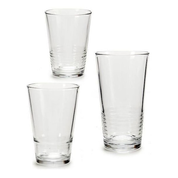 Vivalto Brillesæt (17 x 40 x 25 cm) (18 stykker) 6 x (51 cl) / 6 x (34 cl) / 6 x (23 cl)
