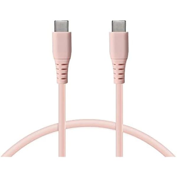 USB-C opladerkabel - KSIX - 1 m - Hurtigladning - Rosa - USB 3.1