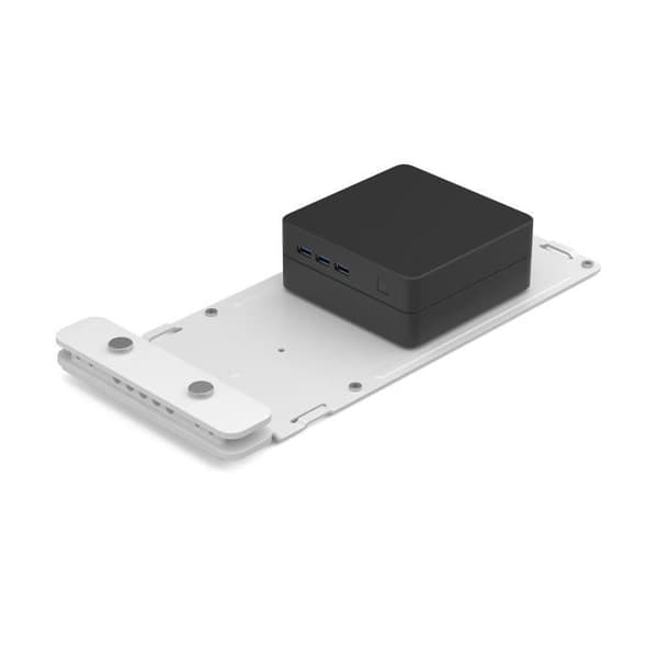 LOGITECH COMPUTE MOUNT CPU BESLAG MONTERET PÅ SORT SKÆRM BASE