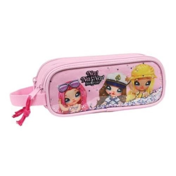 Safta- Nanana Sparkles dubbelt pennfodral 21 x 8 x 6 cm, 812264513, Flerfärgad