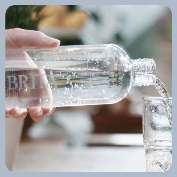 Pak 2 Flasker BRITA - Til SodaONE maskine - Kapacitet 1L - PET Transparent