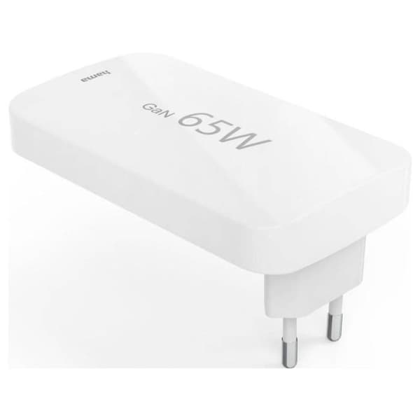 Hurtigoplader - HAMA - 65W - 2 USB-C - 1 USB-A - Power Delivery - Quick Charge Hvid