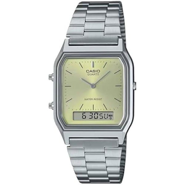 Ur - CASIO - AQ-230A-9AMQYES - Analog - Stål - Vandtæthed 3 ATM Svart silver