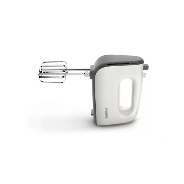 Philips handmixer i 5000-serien - 5 hastigheter - turbofunktion - dubbelvisp + knådning - vit (HR3740/00) Vit