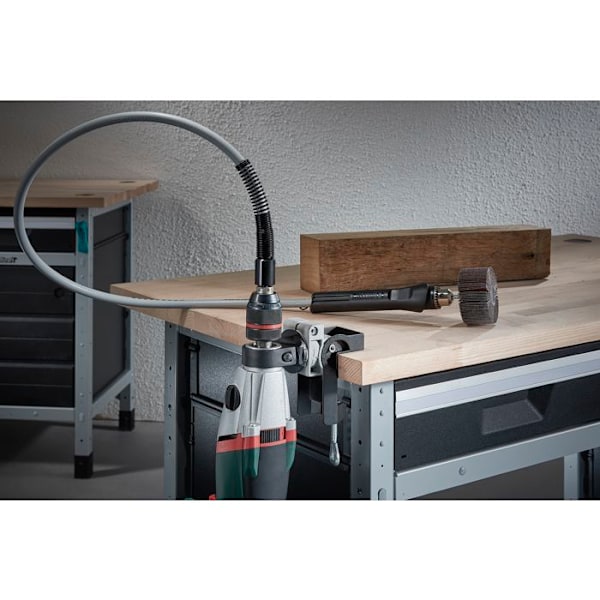 wolfcraft - Fleksibel borepatron til boremaskine - Åbning fra 1,5 til 8 mm - Længde 1,3m - ref. 2147000 sort