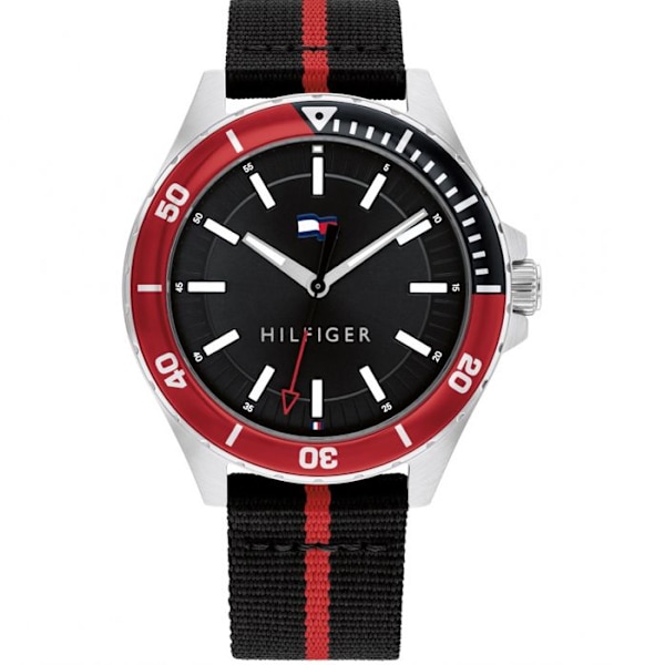 Ur - Tommy Hilfiger - 1792010 - Sort stof - 43 mm - Vandtæt 5 bar Svart