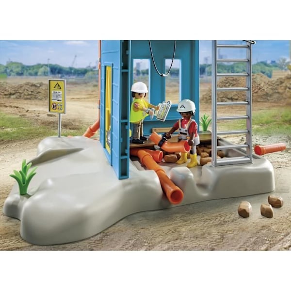 PLAYMOBIL - 71650 - Työntekijät ja rakennustyömaa Flerfärgad