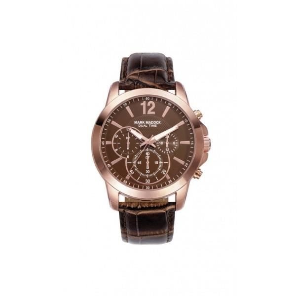 Kello - MARK MADDOX - HC6010-45 - Kvarts - Analoginen - Ruskea Nahka
