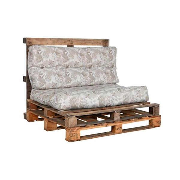 Lattiapatja - DKD Home Decor - Kasvin lehti - Alumiini - 120x80 cm - Irrotettava päällinen grå/ljusbrun