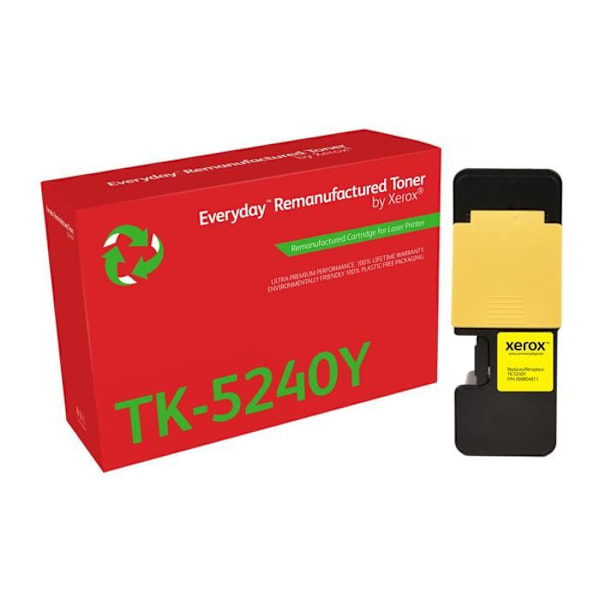 Toner - XEROX - Everyday Kyo TK-5240Y - Gul - Livstidsgaranti - Kompatibel