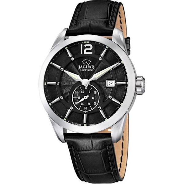 Ur - JAGUAR - ACAMAR J663-4 - Quartz - Analog - Sort Læder Svart silver