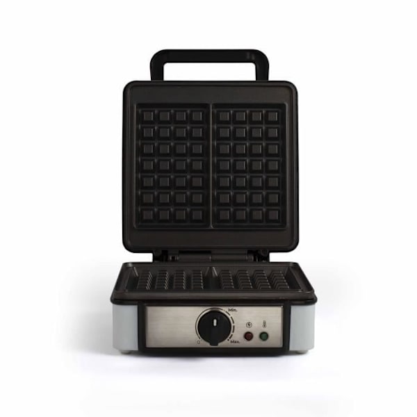 Vaffeljern med justerbar termostat - LIVOO - DOP206 - 1200W - 2 vafler - Non-stick - Overflade 14,5 x 17,5 cm - Indikatorlamper Svartvitt