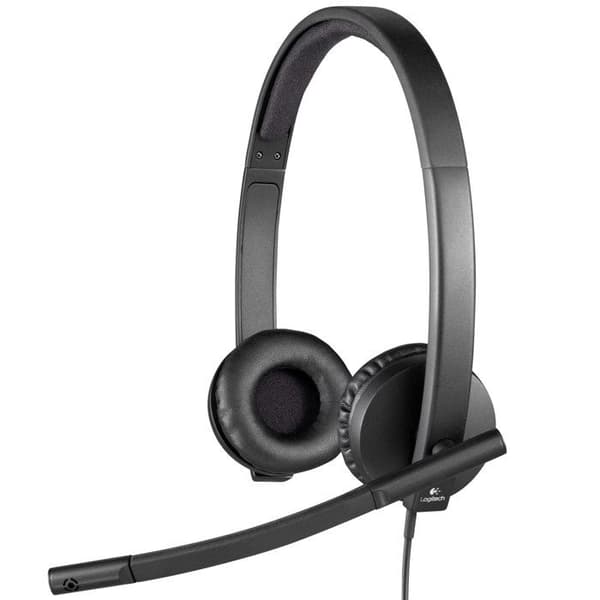 Binaural headset - Logitech - H570e - Black - USB - Respirationsstøjreduktion