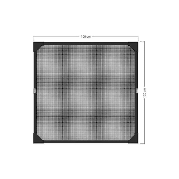 Schellenberg 50748 flueskærm i glasfiber med magnetramme 100 x 120 cm antracit