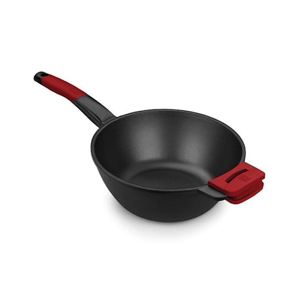 Wok - BRA - ENSI-ILTA - Ø 28 cm - Punainen/Musta - Yhteensopiva kaikille liesille