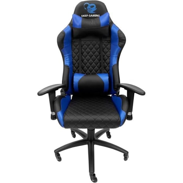 Gamingstol - CoolBox - DeepCommand II - Ergonomisk - Nejsbar 90-180° - Upp till 145 kg Blå och svart
