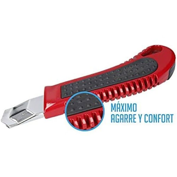 Kutter - FERRESTOCK - Rød Aluminium 18 mm - Præcisionsklinge og ergonomisk design