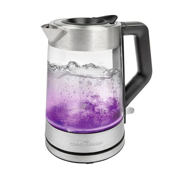 Kedel - PROFICOOK - WKS 1190 - 1,7 Liter - Glas og Rustfrit Stål - Trådløs