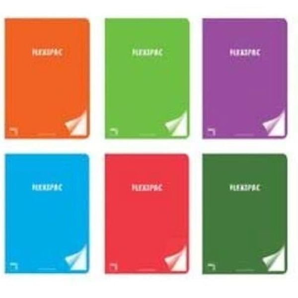A4 notesbog - Pacsa - Flexipac - 48 sider - 90 g/m² - Simpel lineal Sortiment av linjer