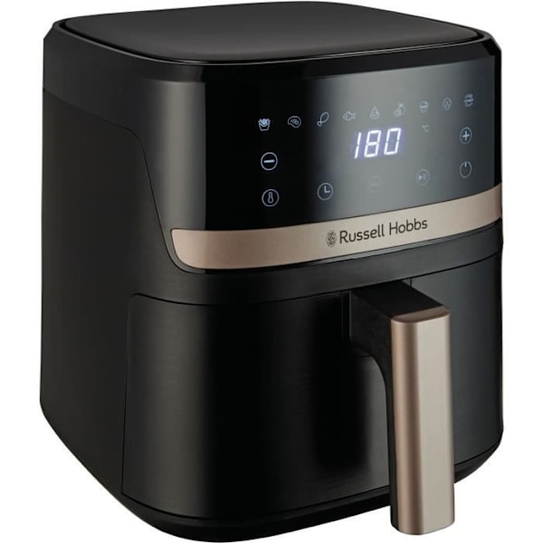 Fritørost uden olie RUSSELL HOBBS - SatisFry 27610-56 - Kapacitet 4,3L - 9 tilberedningsprogrammer - 1300W Sort