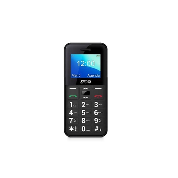SPC Fortune 2 PE – Senior mobiltelefon, store taster, SOS-knap, smarte funktioner, ekstra høj lydstyrke, sort Sort